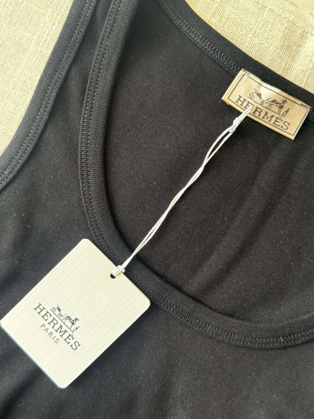 Black Cotton Tank Top – Size M – Brand New - photo 2