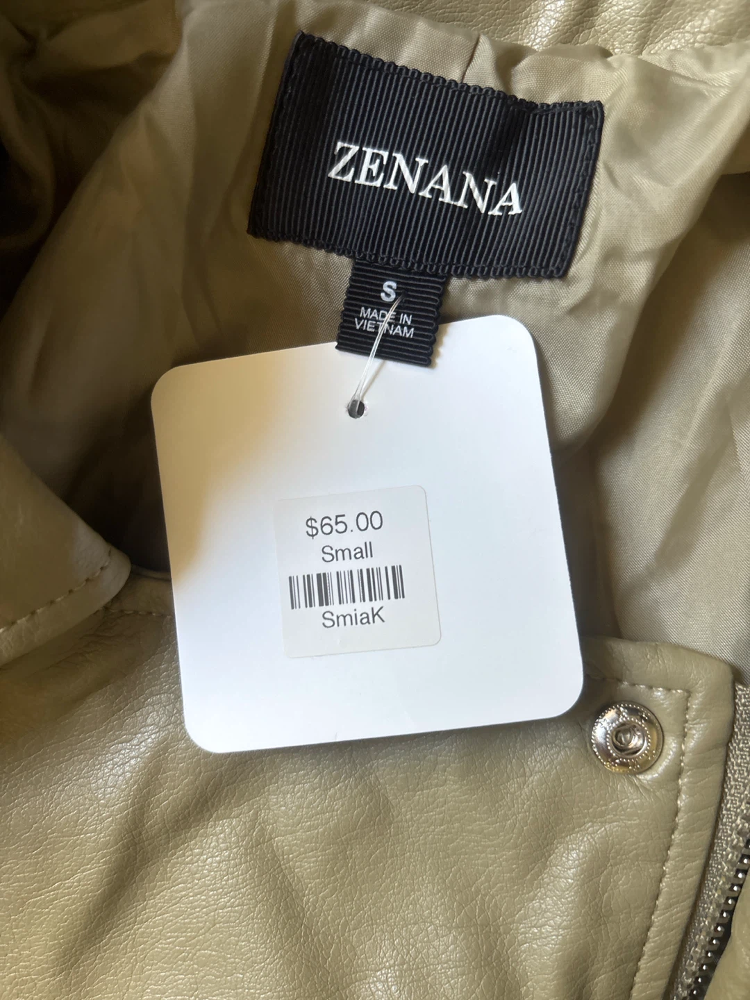 Green vegan leather jacket - photo 3