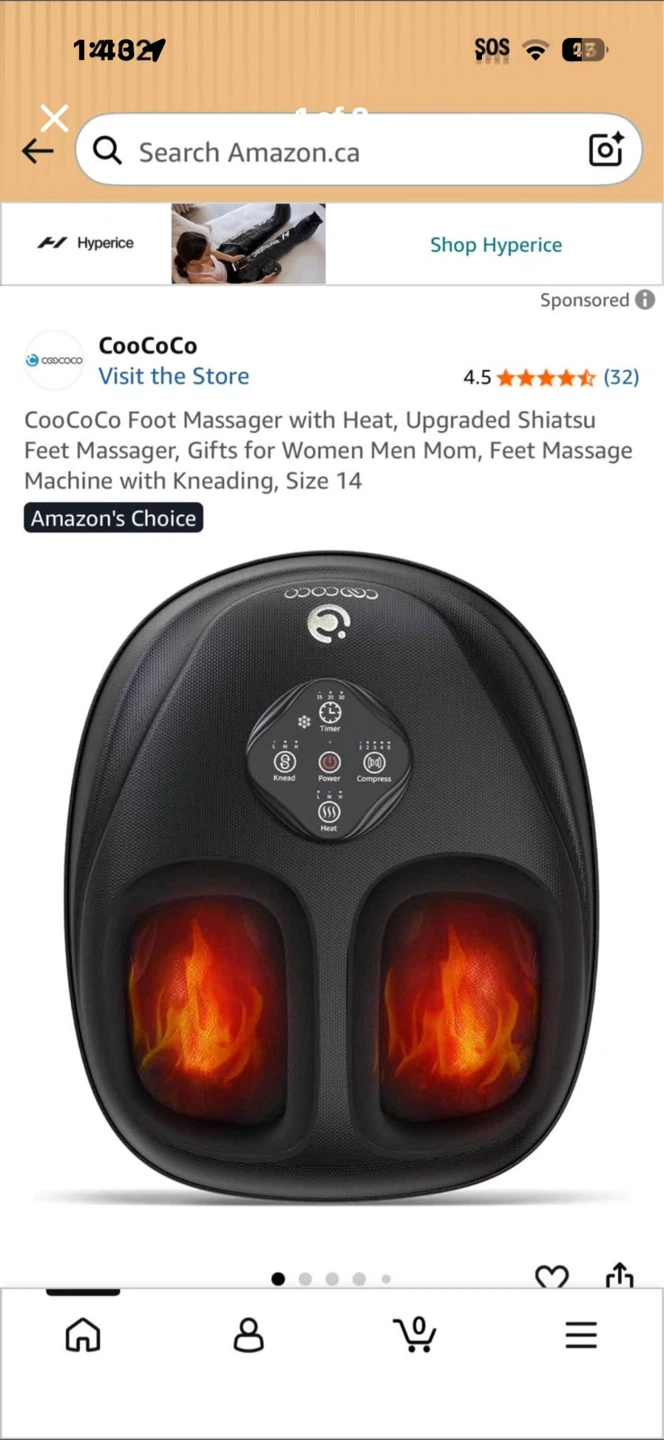 CooCoCo Foot Massager with Heat