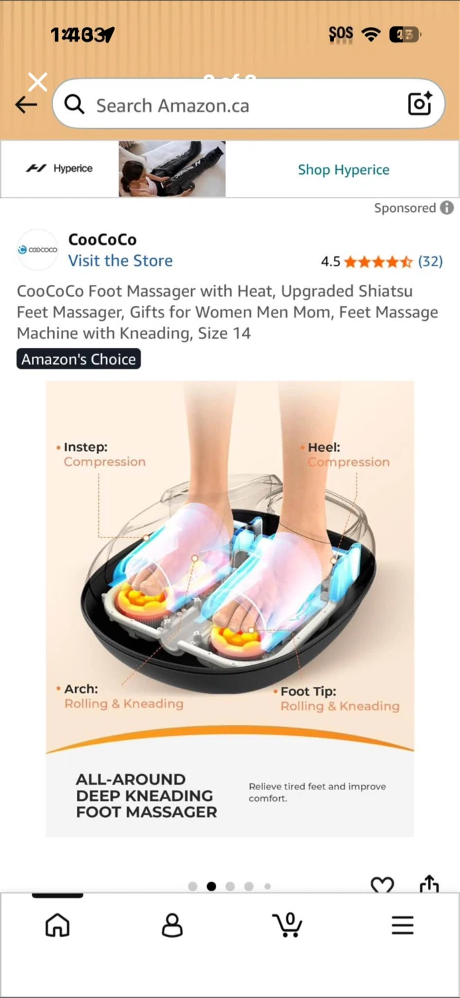 CooCoCo Foot Massager with Heat - photo 2