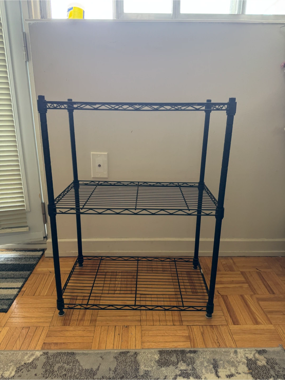 Black 3-Tier Wire Shelving Unit - photo 2