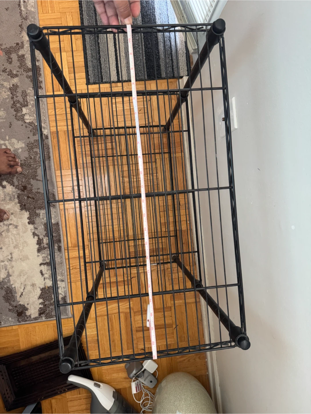 Black 3-Tier Wire Shelving Unit - photo 5