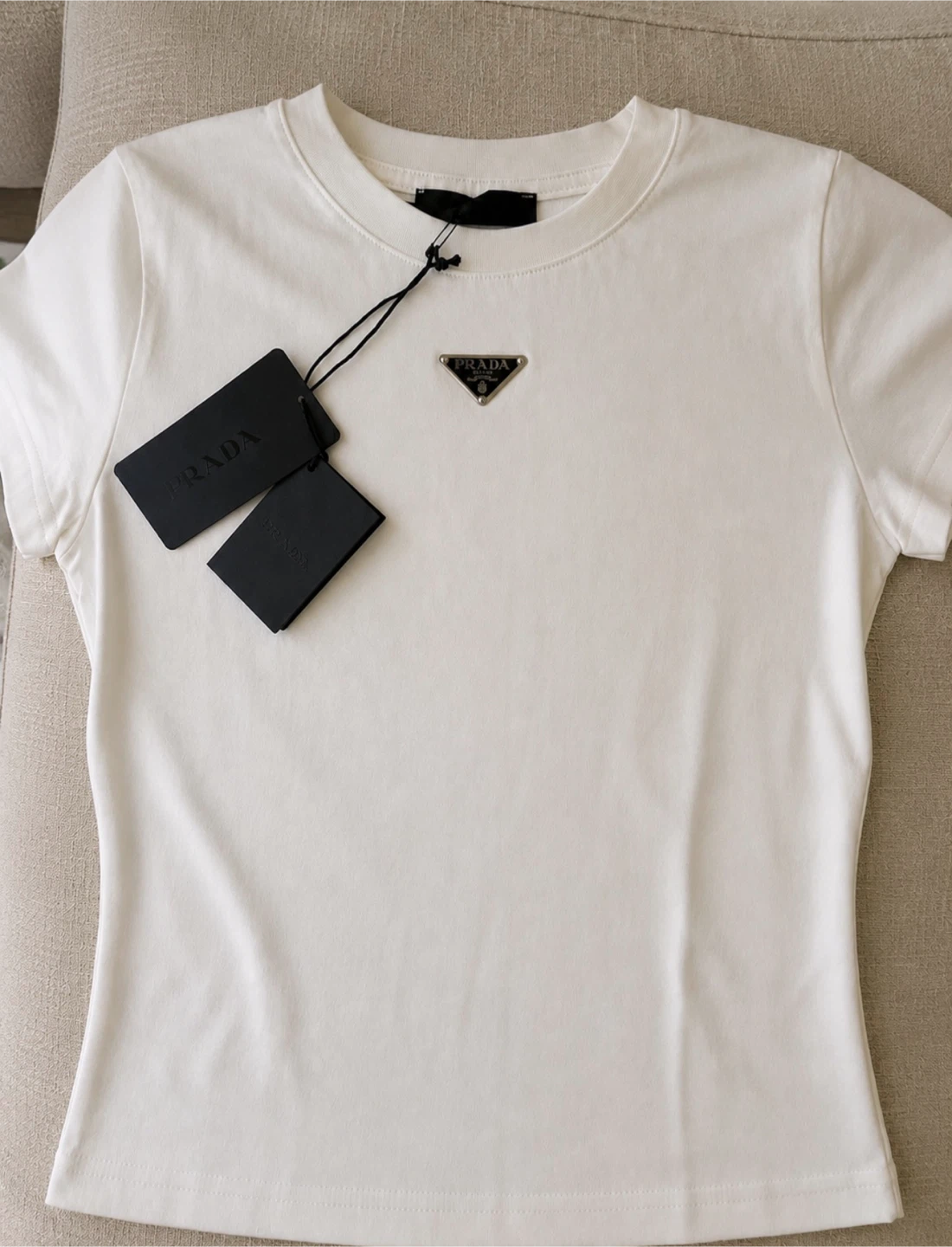 Women’s White Cotton T-Shirt – Size M, L - Brand New