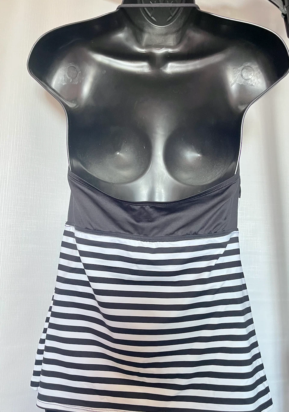Ralph Lauren Swimsuit Tankini Top Black & White Stripe US 12 - photo 2