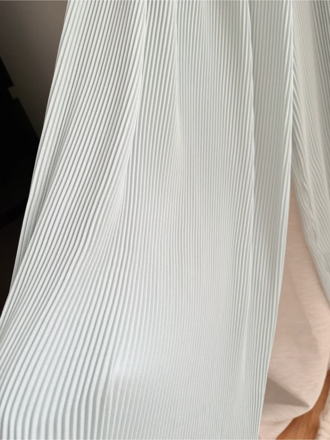 Light Blue Pleated Wide-Leg Pants - photo 3