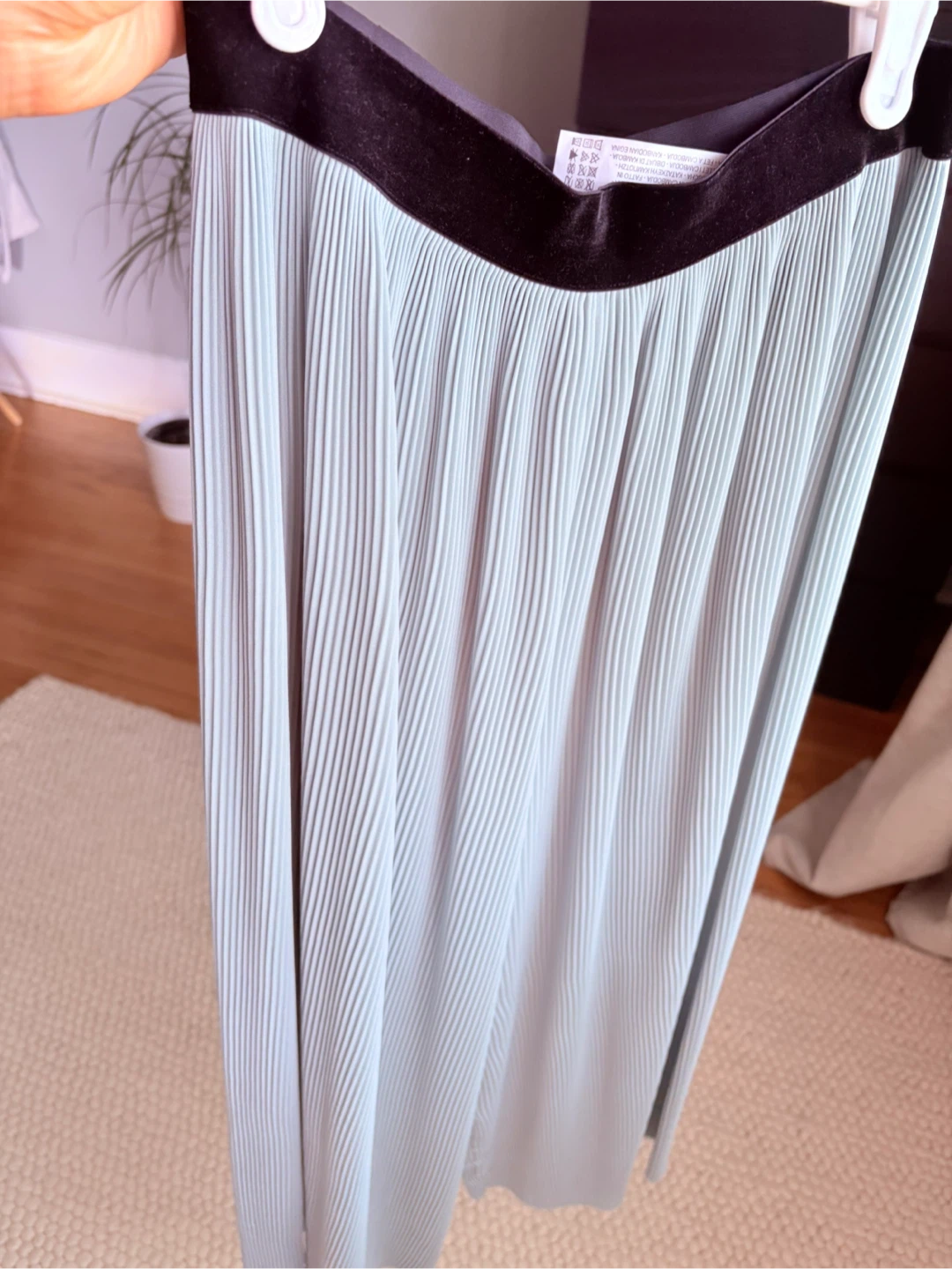 Light Blue Pleated Wide-Leg Pants - photo 5