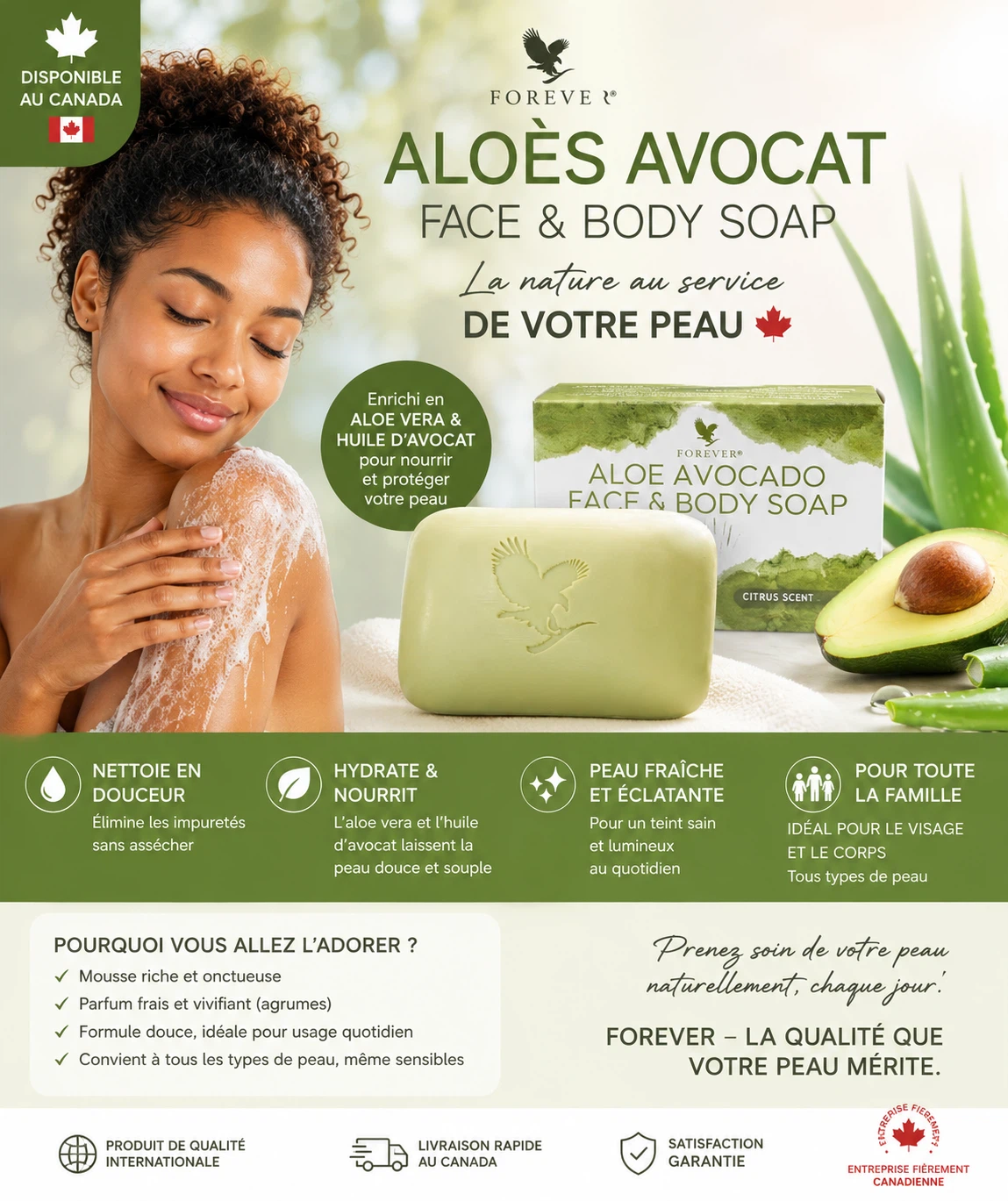 Forever Aloe Avocado Face & Body Soap