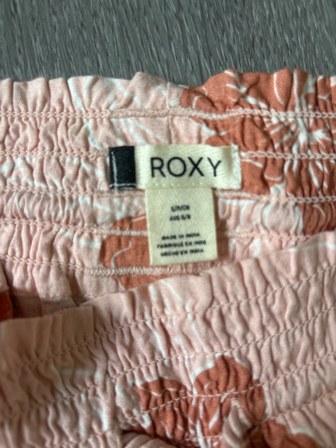 Roxy Floral Smocked Waist Pants - Size S - photo 2