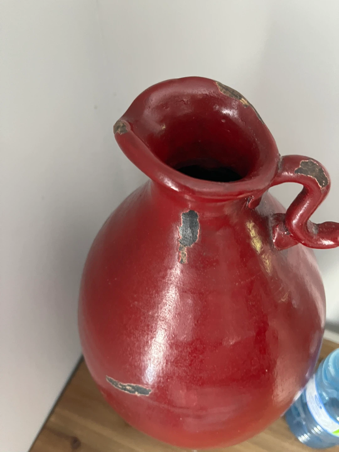 Beautiful Large vintage red weathered  glazed decor piece - photo 2