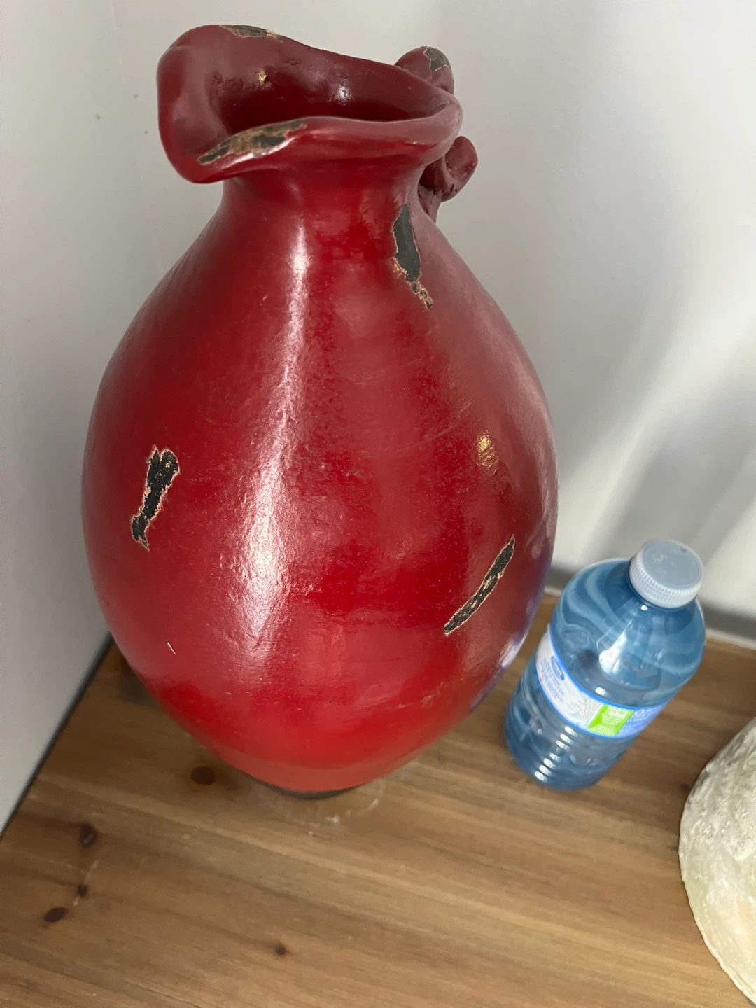 Beautiful Large vintage red weathered  glazed decor piece - photo 3