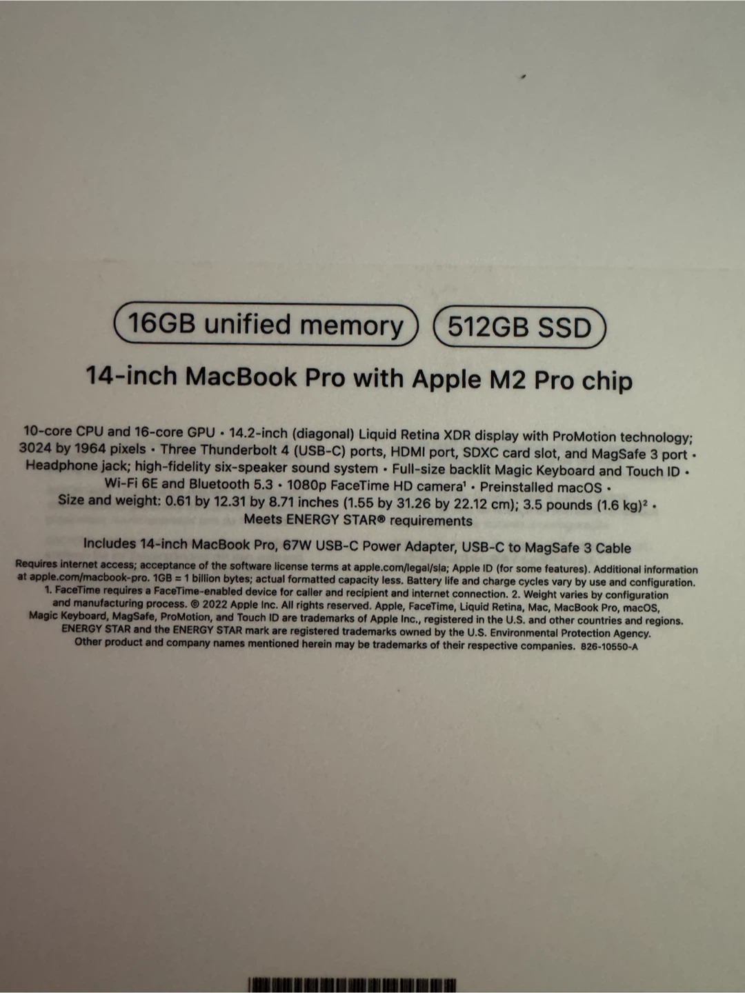 2023 Apple MacBook Pro 14-inch (Slight Screen pixelation) - photo 3