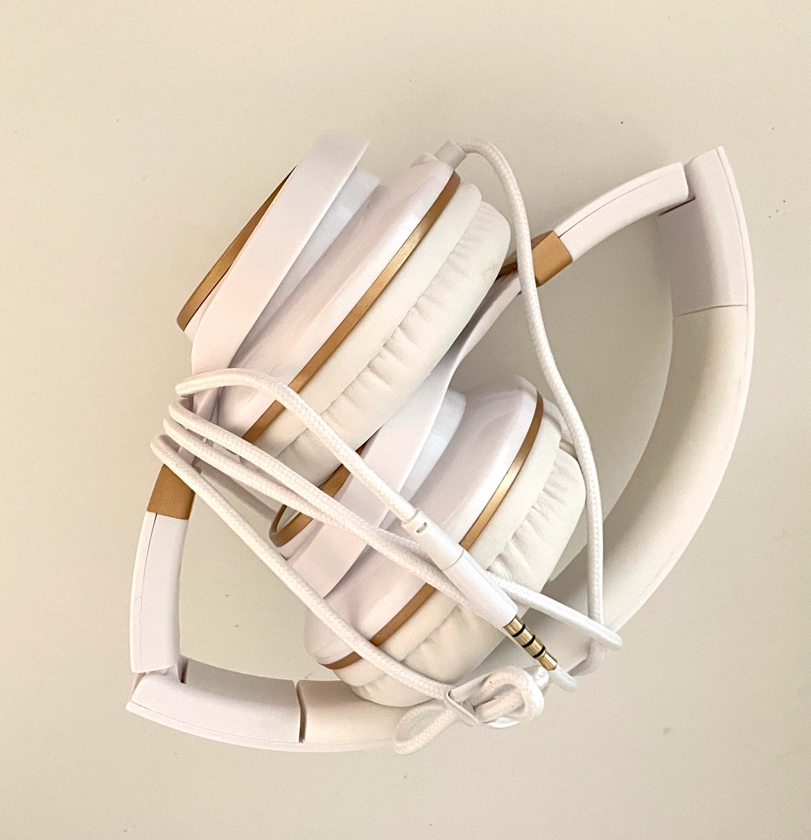White & Gold Over-Ear Headphones - photo 2