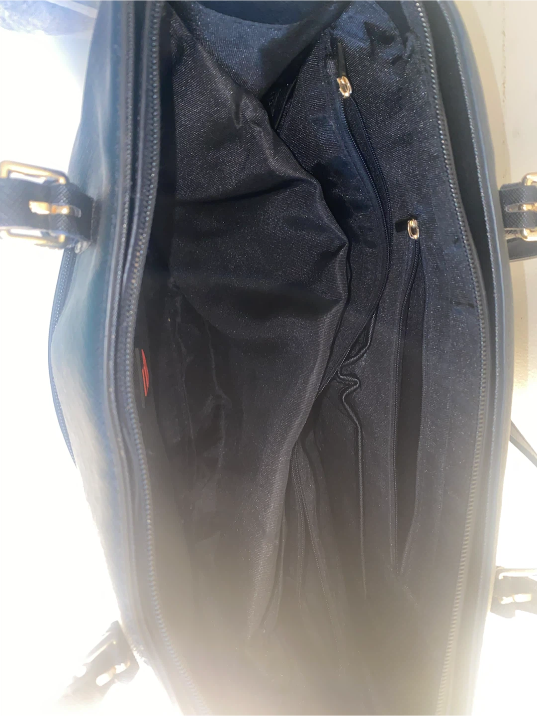 Black Tote Bag with Rose Embossing - photo 4