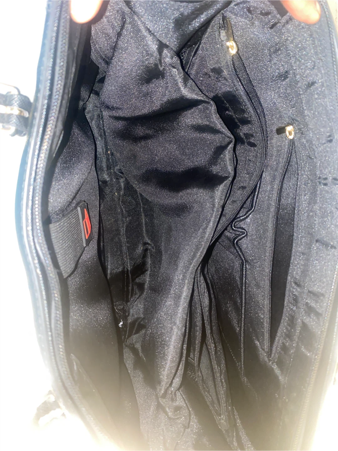 Black Tote Bag with Rose Embossing - photo 5