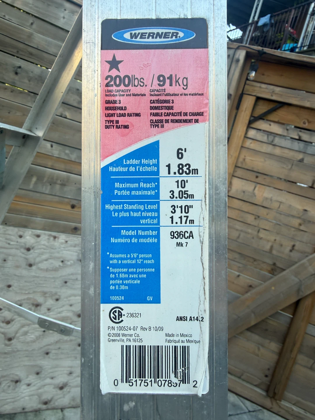 Werner 6 ft Aluminum Step Ladder - photo 2