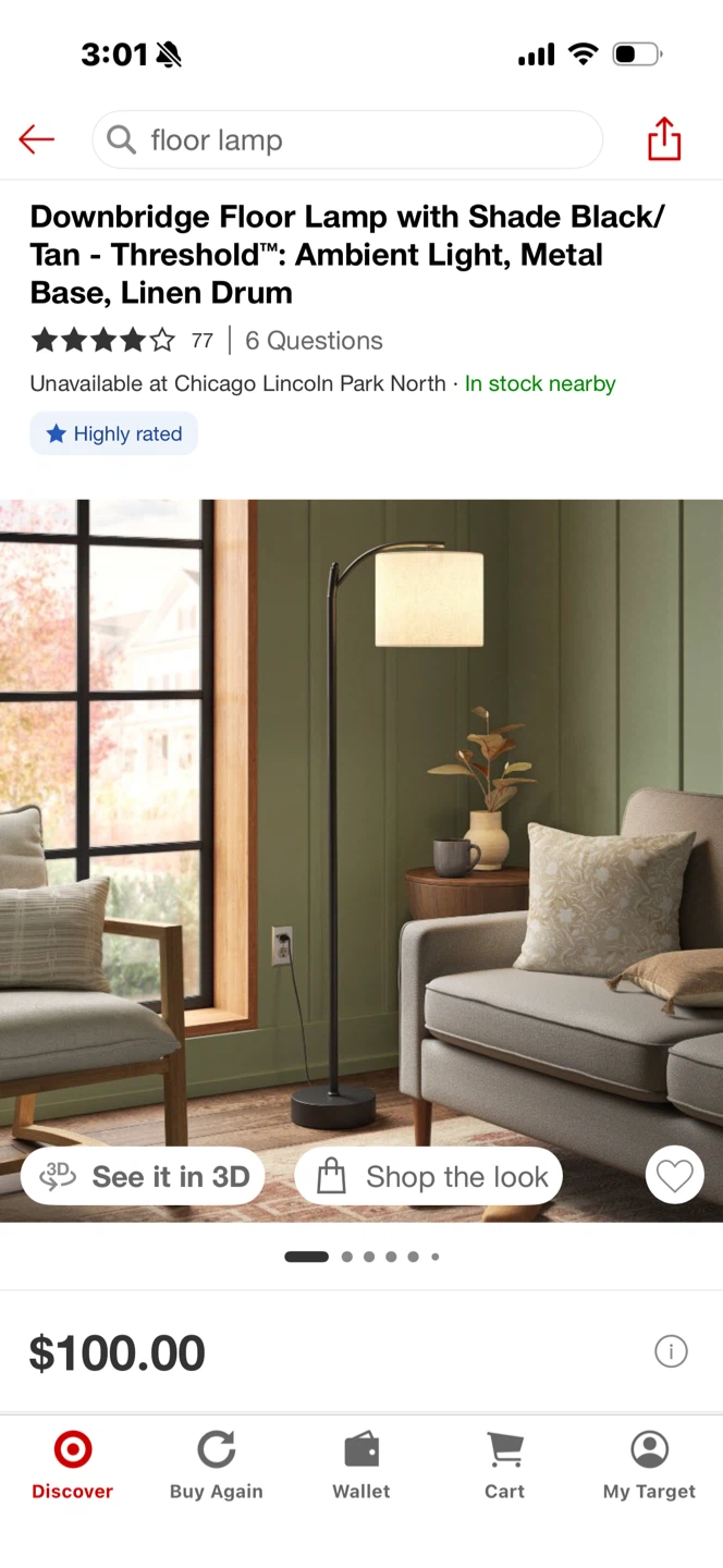 Threshold Floor Lamp with Shade - photo 2