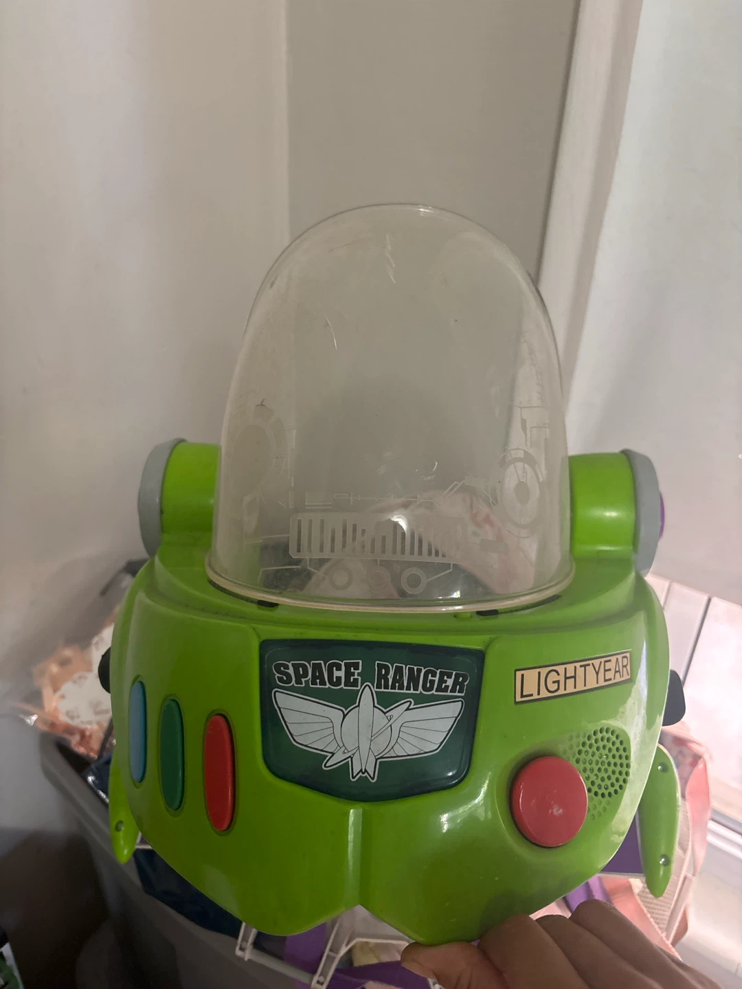 Buzz lightening space toy helmet