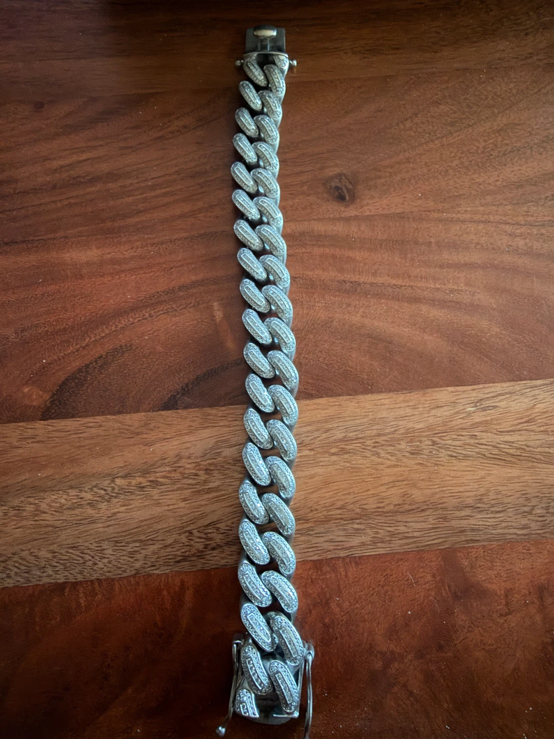 Men's 925 Cuban Link Bracelet CZ Iced Out 8”, 20mm wide, Heavy - photo 2