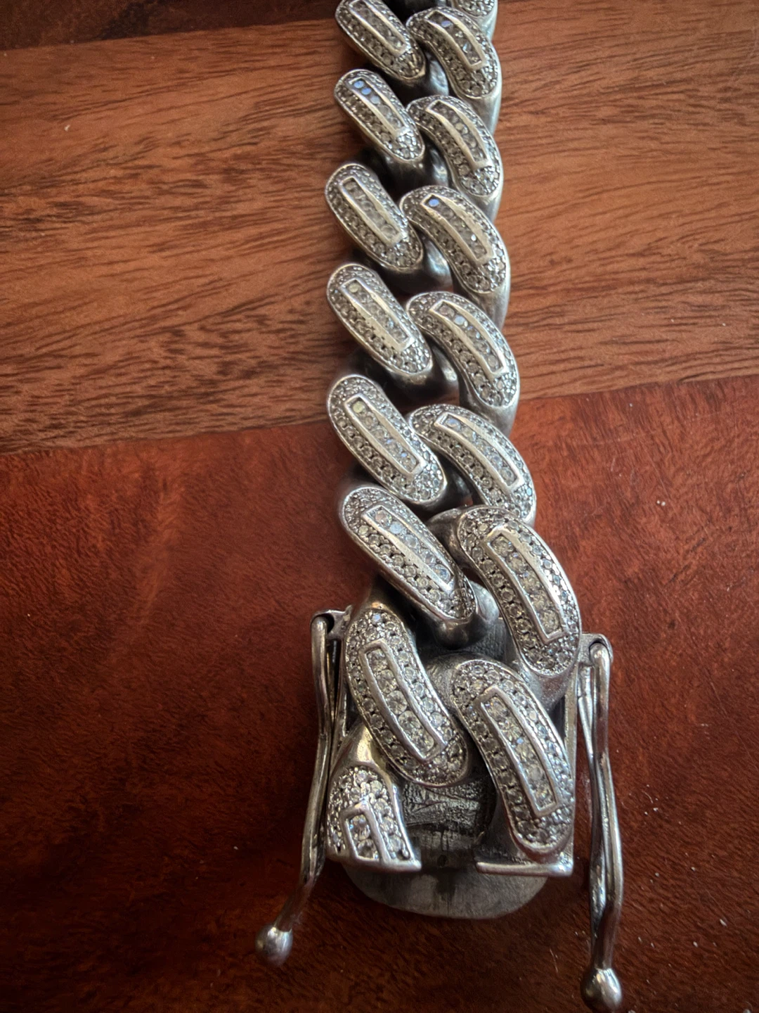 Men's 925 Cuban Link Bracelet CZ Iced Out 8”, 20mm wide, Heavy - photo 3