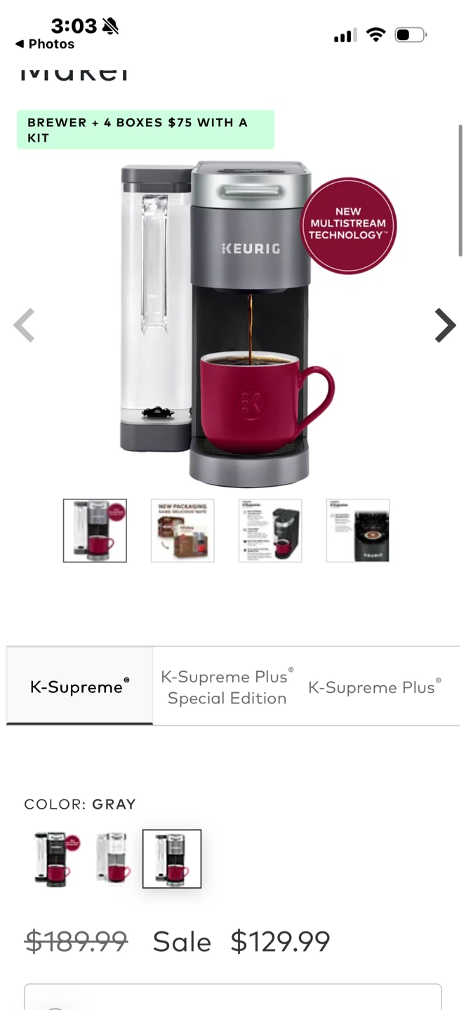 Keurig K-Supreme Plus Coffee Maker - Gray - photo 2