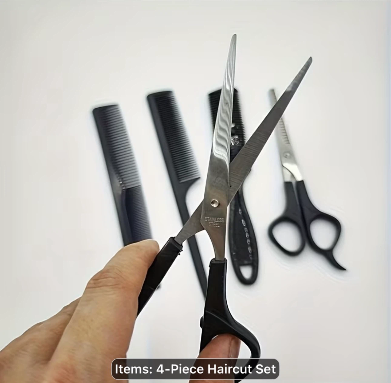 4pcs Professional Hair Cutting & Thinning Scissors Set - photo 3