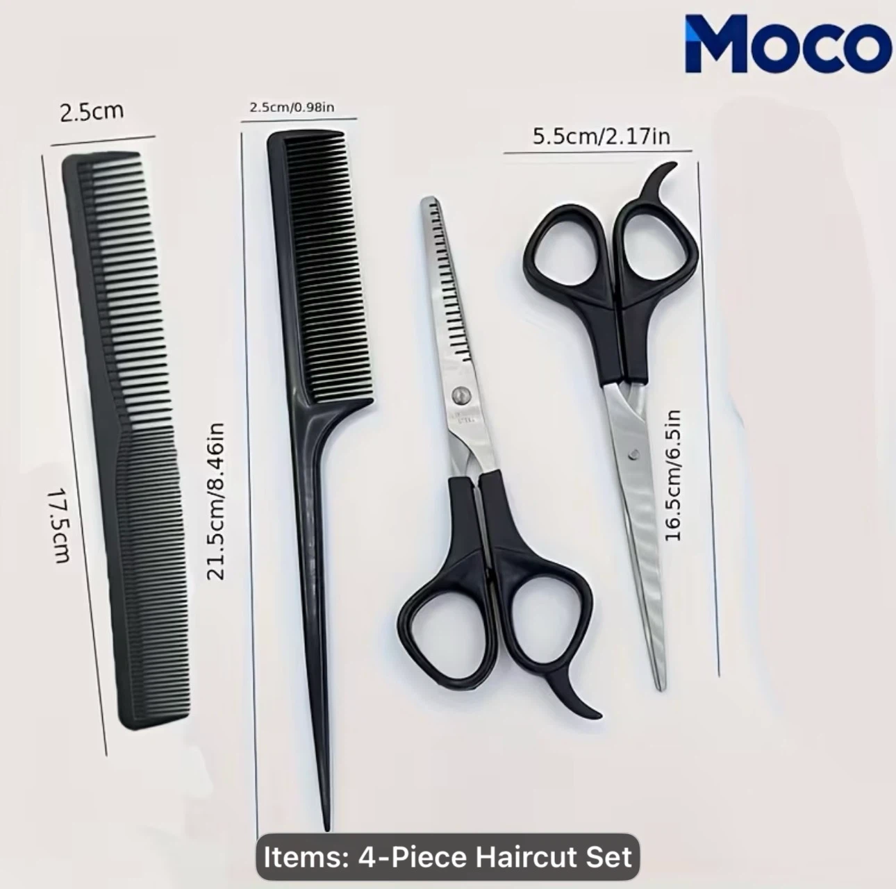 4pcs Professional Hair Cutting & Thinning Scissors Set - photo 4