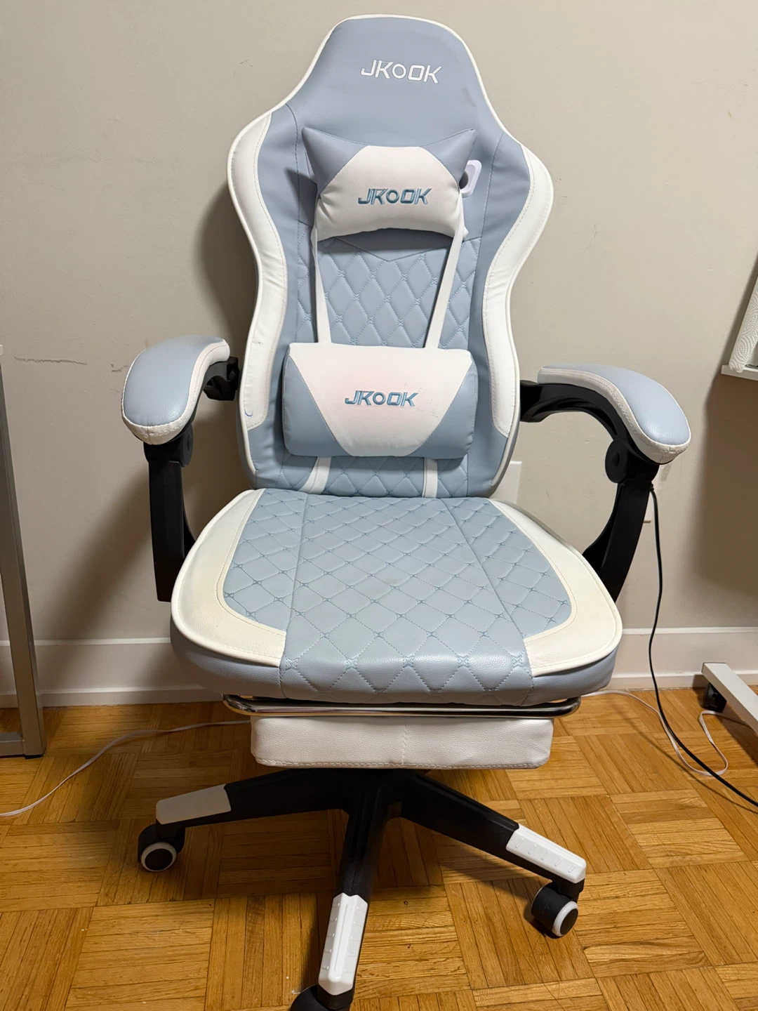 JKOOK Gaming Chair - Blue & White