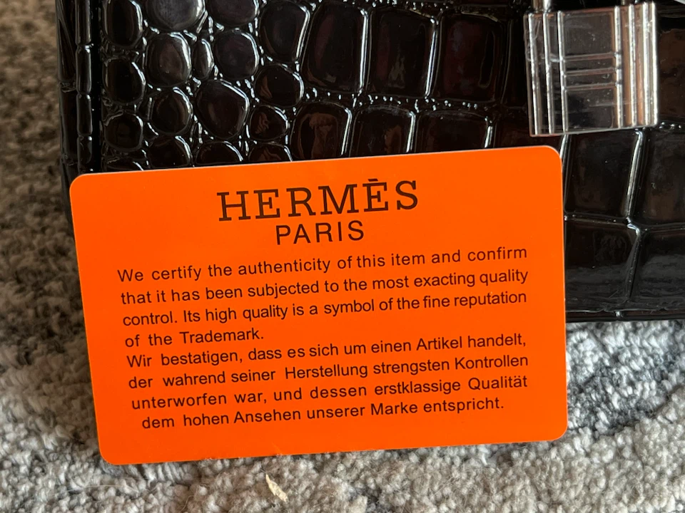 Hermès Black Crocodile Embossed Handbag - photo 2