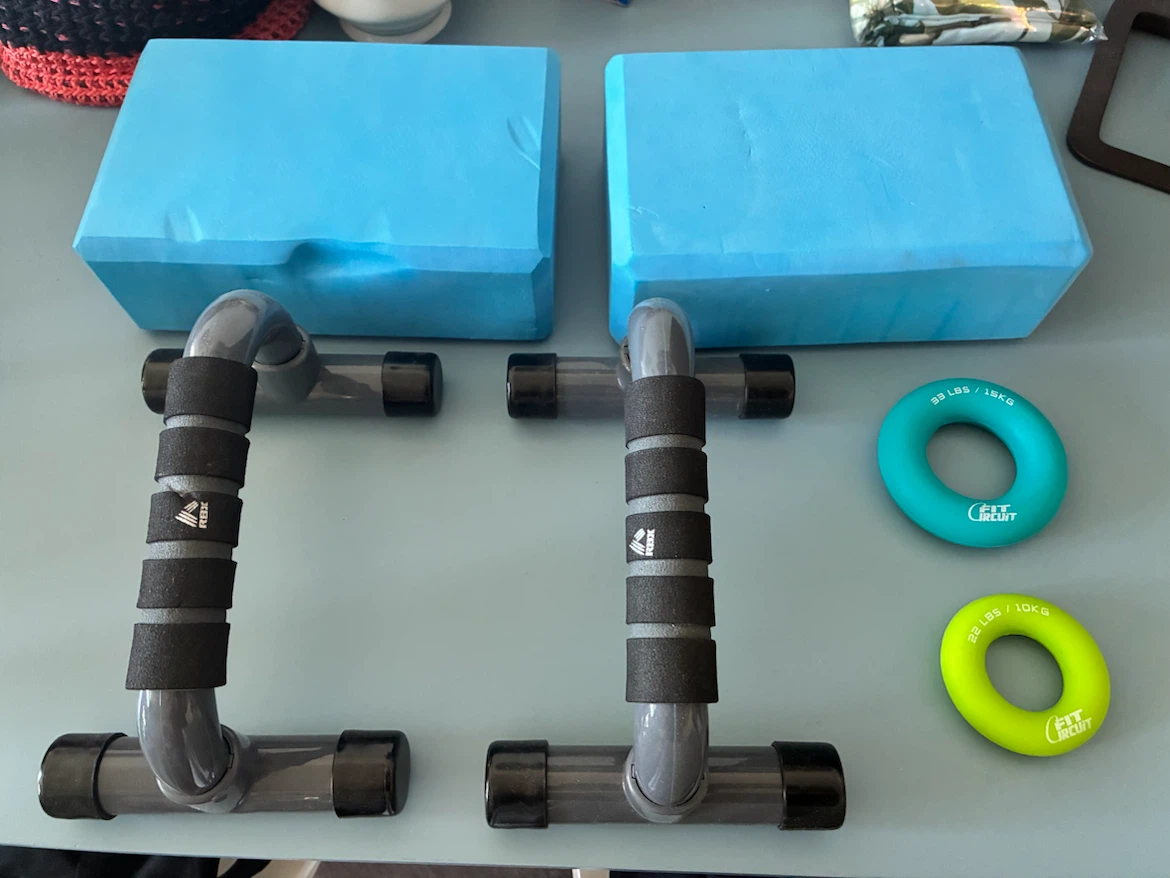 RBX Fit Circuit Push Up Bars, Yoga Blocks & Grip Rings