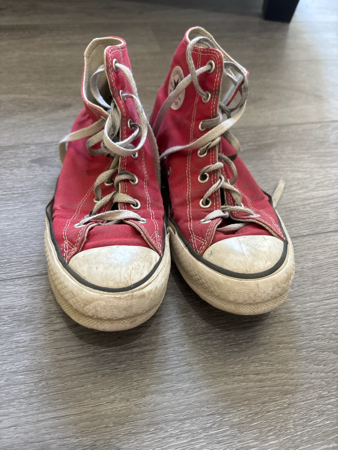 Red Converse Chuck Taylor All Star High Top Sneakers