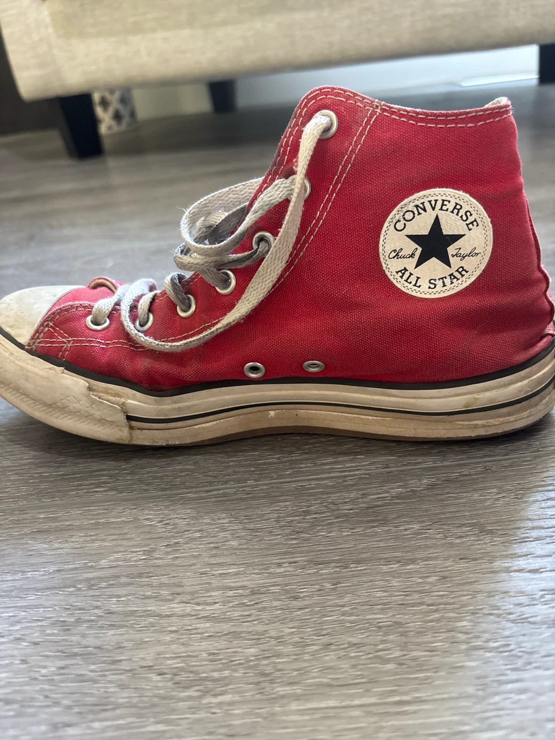 Red Converse Chuck Taylor All Star High Top Sneakers - photo 5