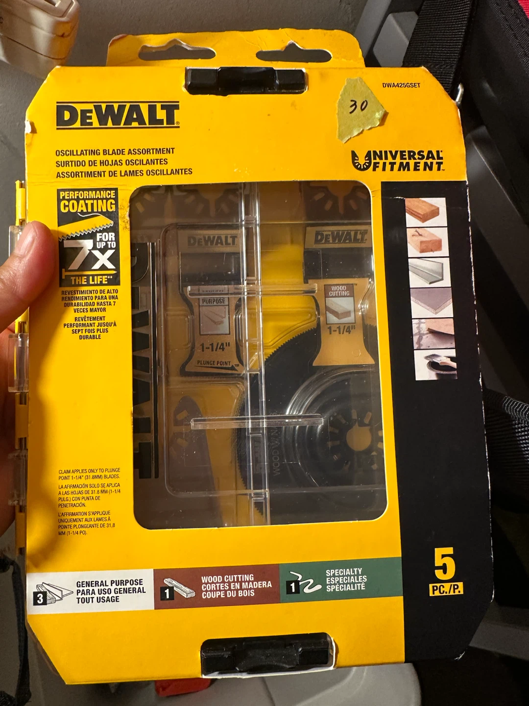 DEWALT Oscillating Blade Assortment 5 Pc.