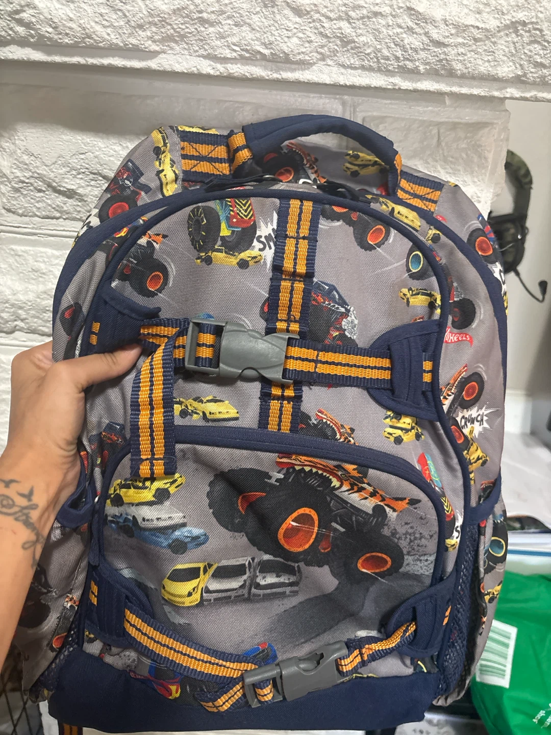 Pottery barn Hot Wheels Monster Truck Backpack