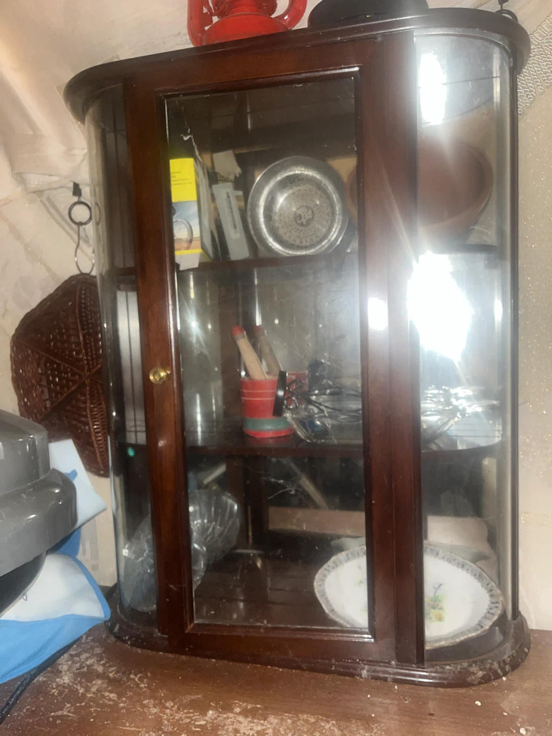Wooden display cabinet