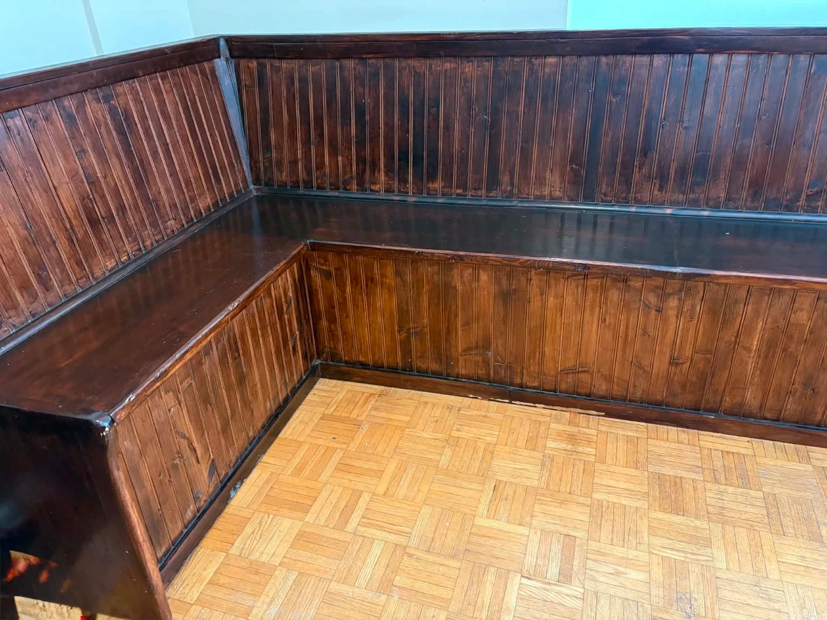 Wooden bench / dining room table - photo 2