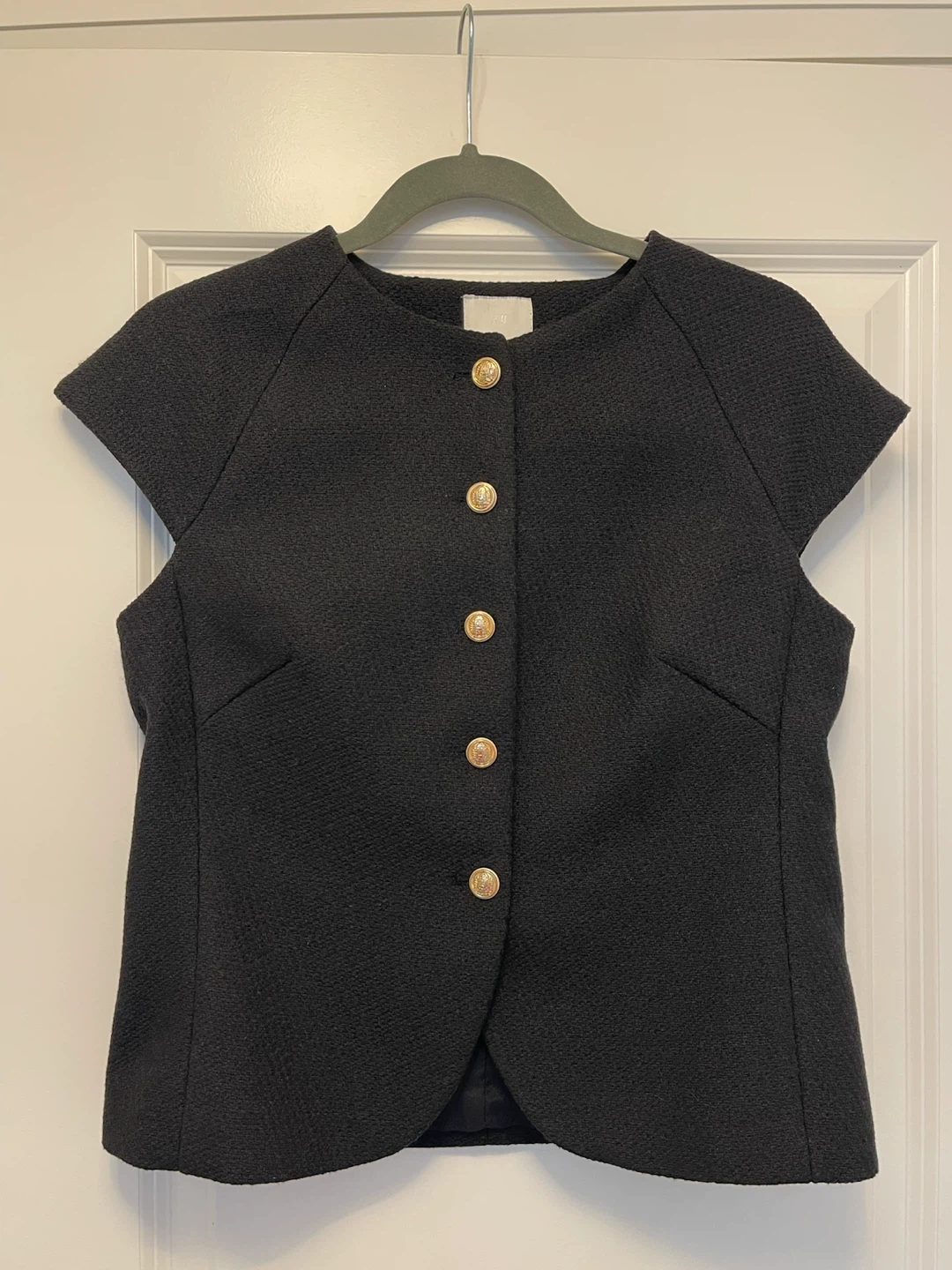 Black button up short sleeve brand new $25