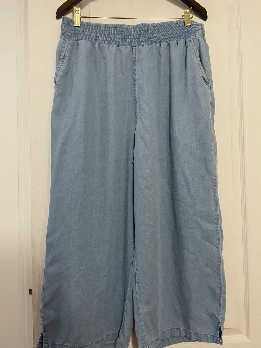 DKNY JEANS Women's Light Wash Culottes Size XL