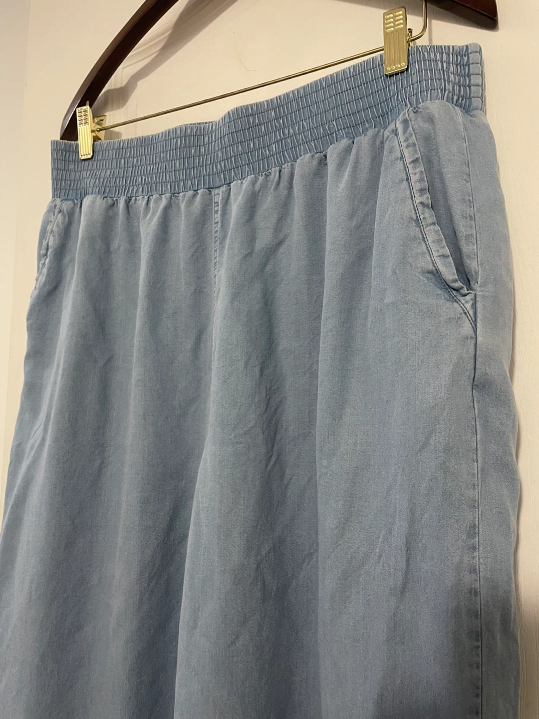 DKNY JEANS Women's Light Wash Culottes Size XL - photo 2