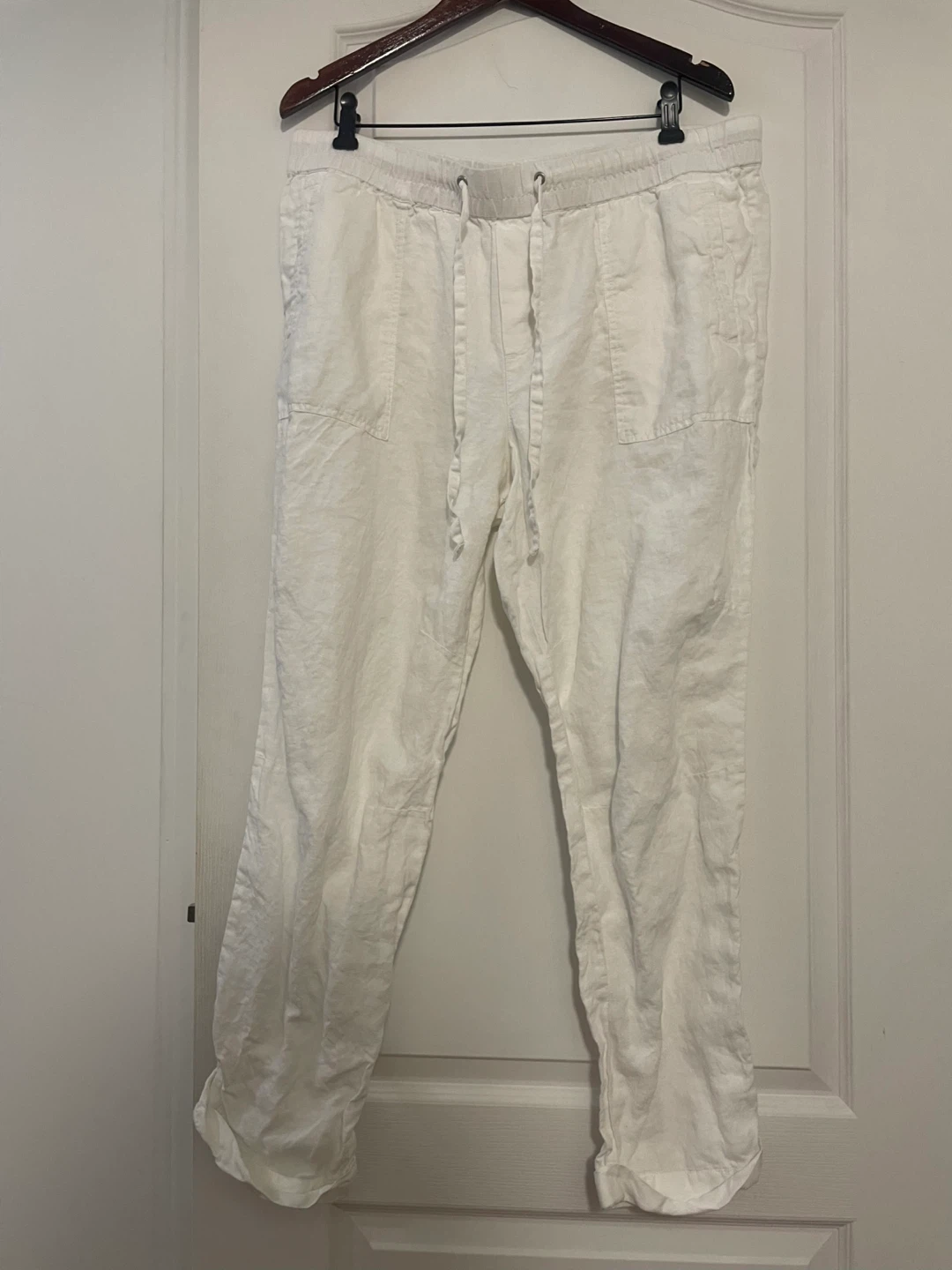 Lord & Taylor White Linen Pants XL - photo 2