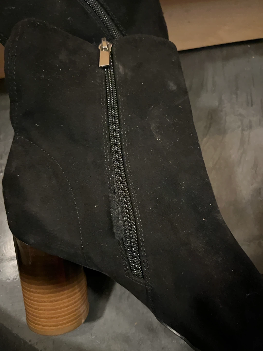 Black Suede Ankle Boots - photo 3