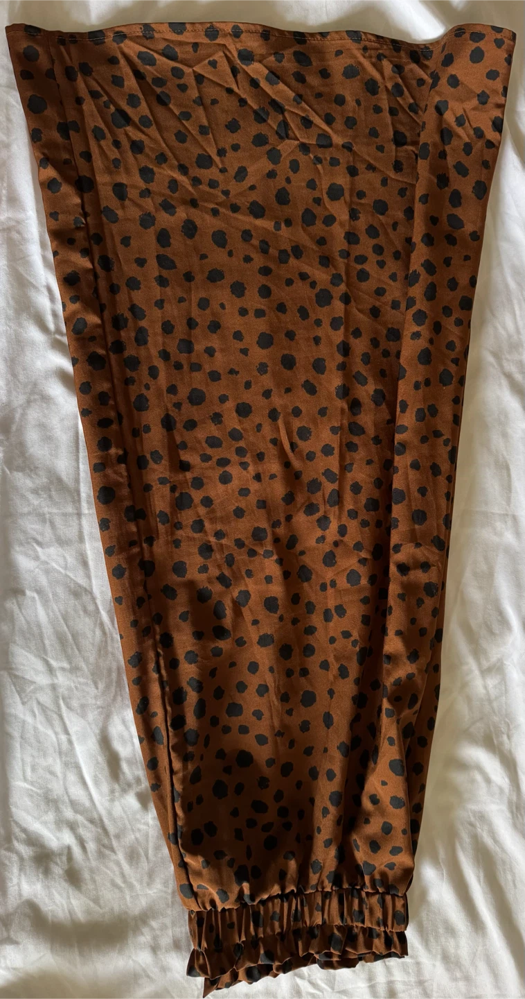 Brown dalmatian print midi skirt - photo 2