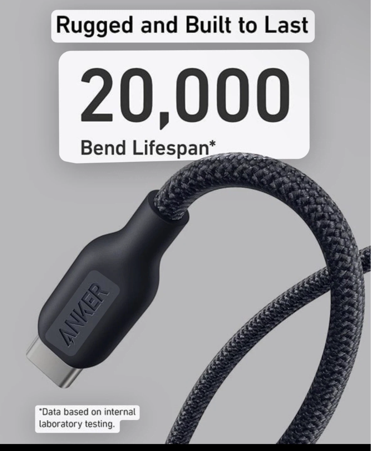 Anker 543 USB-C to USB-C Cable (Bio-Braided 3ft) - photo 3