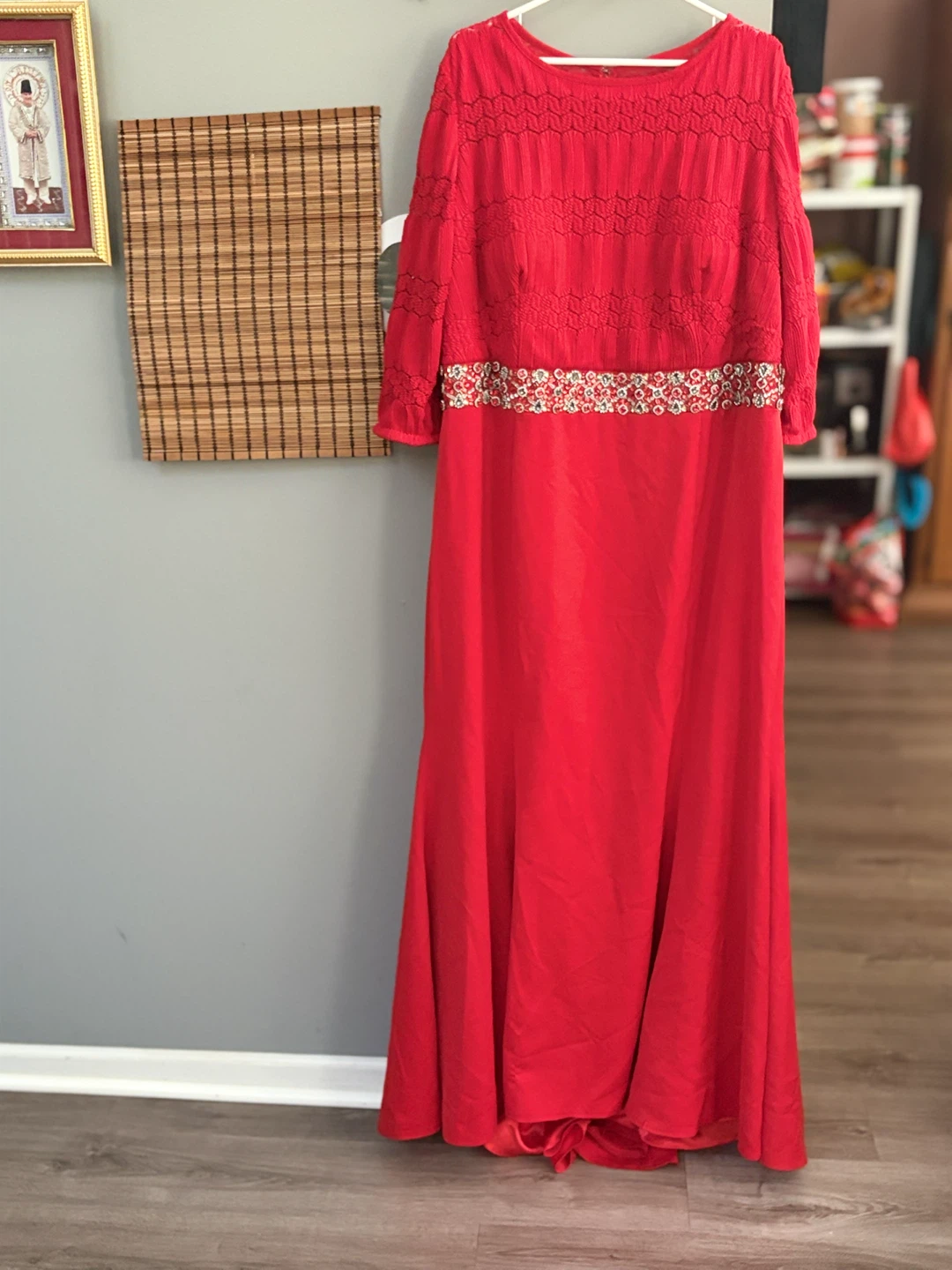 WOMENS Red Long Dress In A 3XL Size Fully Lined
