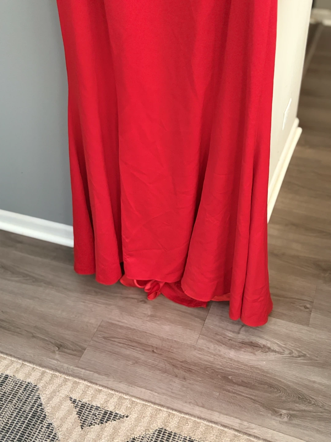 WOMENS Red Long Dress In A 3XL Size Fully Lined - photo 3