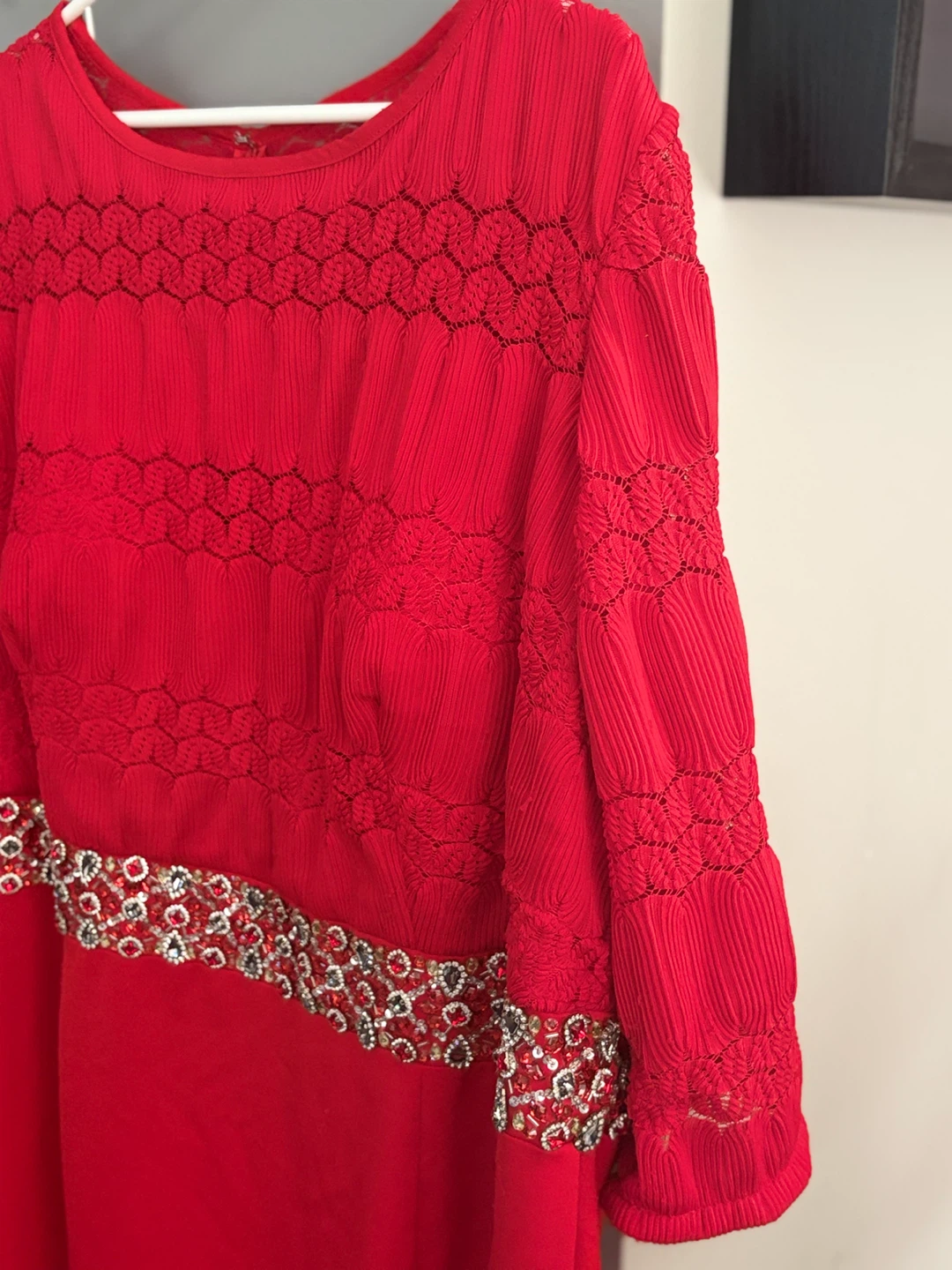 WOMENS Red Long Dress In A 3XL Size Fully Lined - photo 4