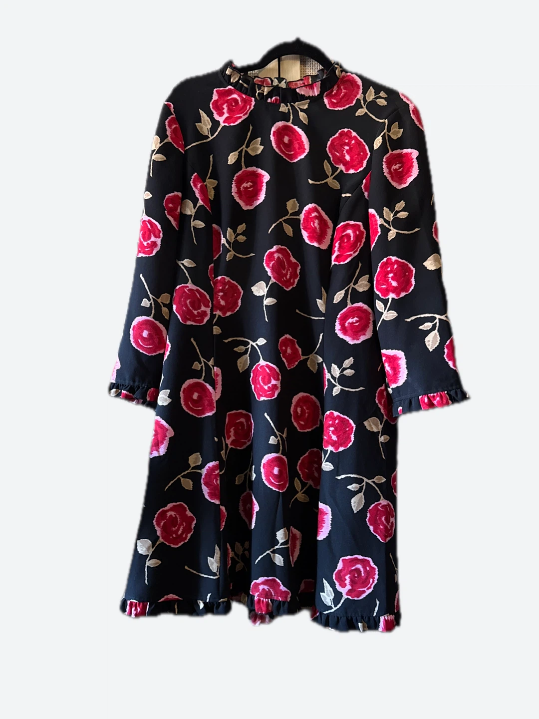 Kate Spade size 14 Black floral dress with red roses - photo 5