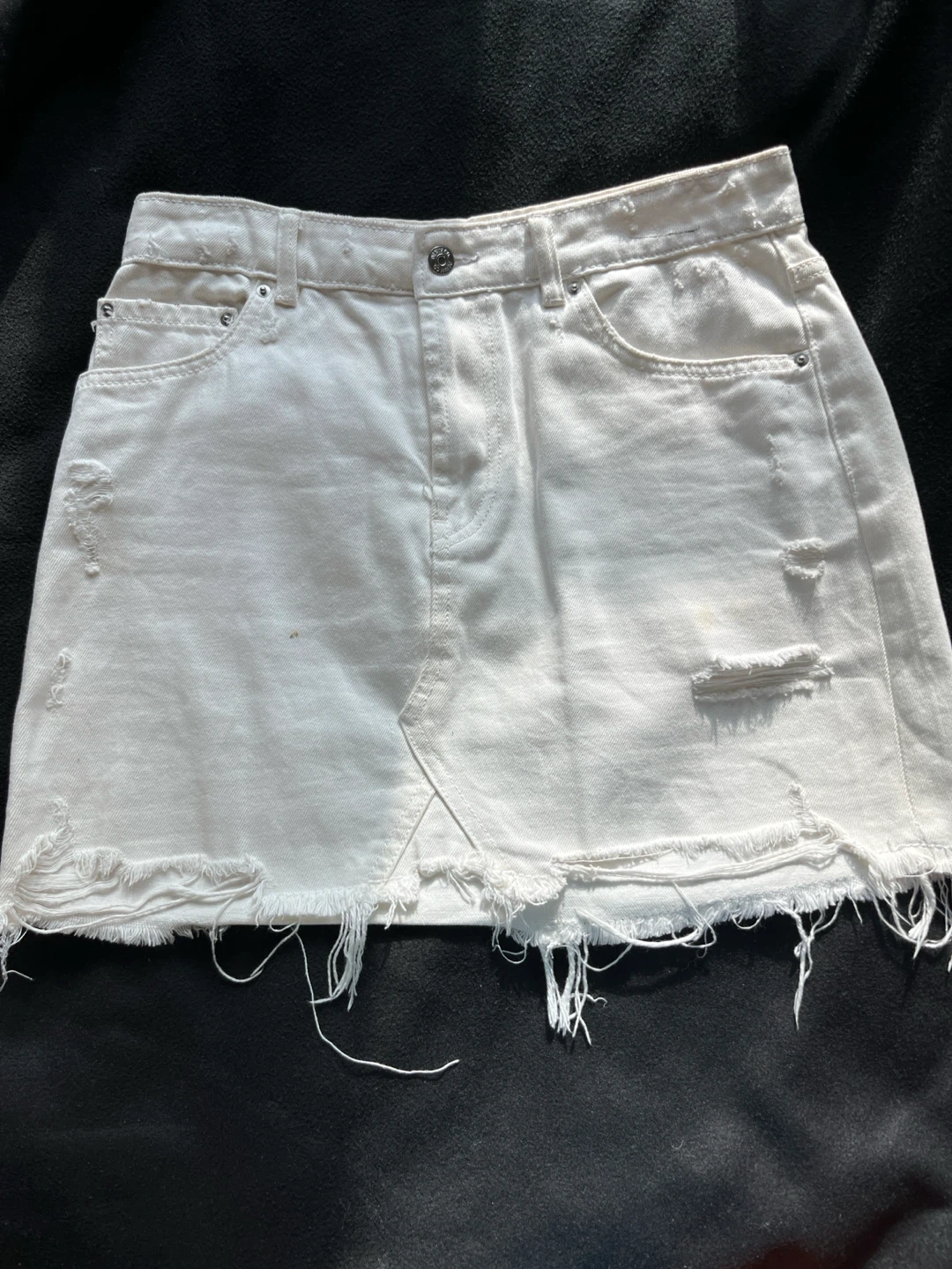 Denim Skirt - Black or White