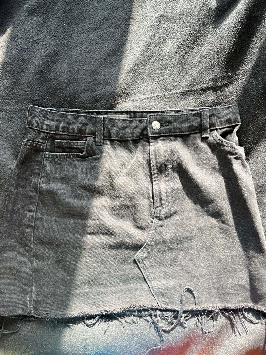 Denim Skirt - Black or White - photo 3