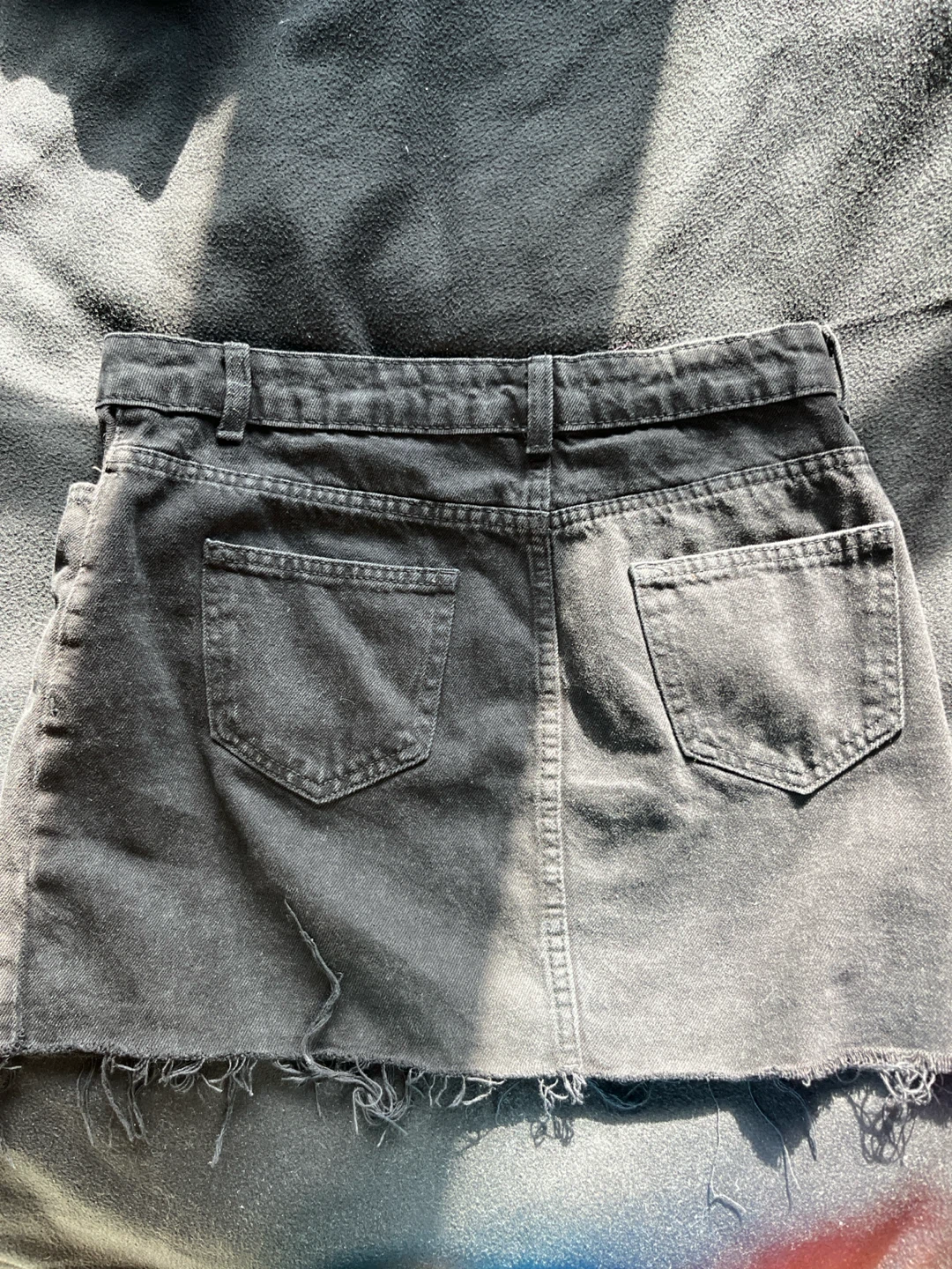 Denim Skirt - Black or White - photo 4
