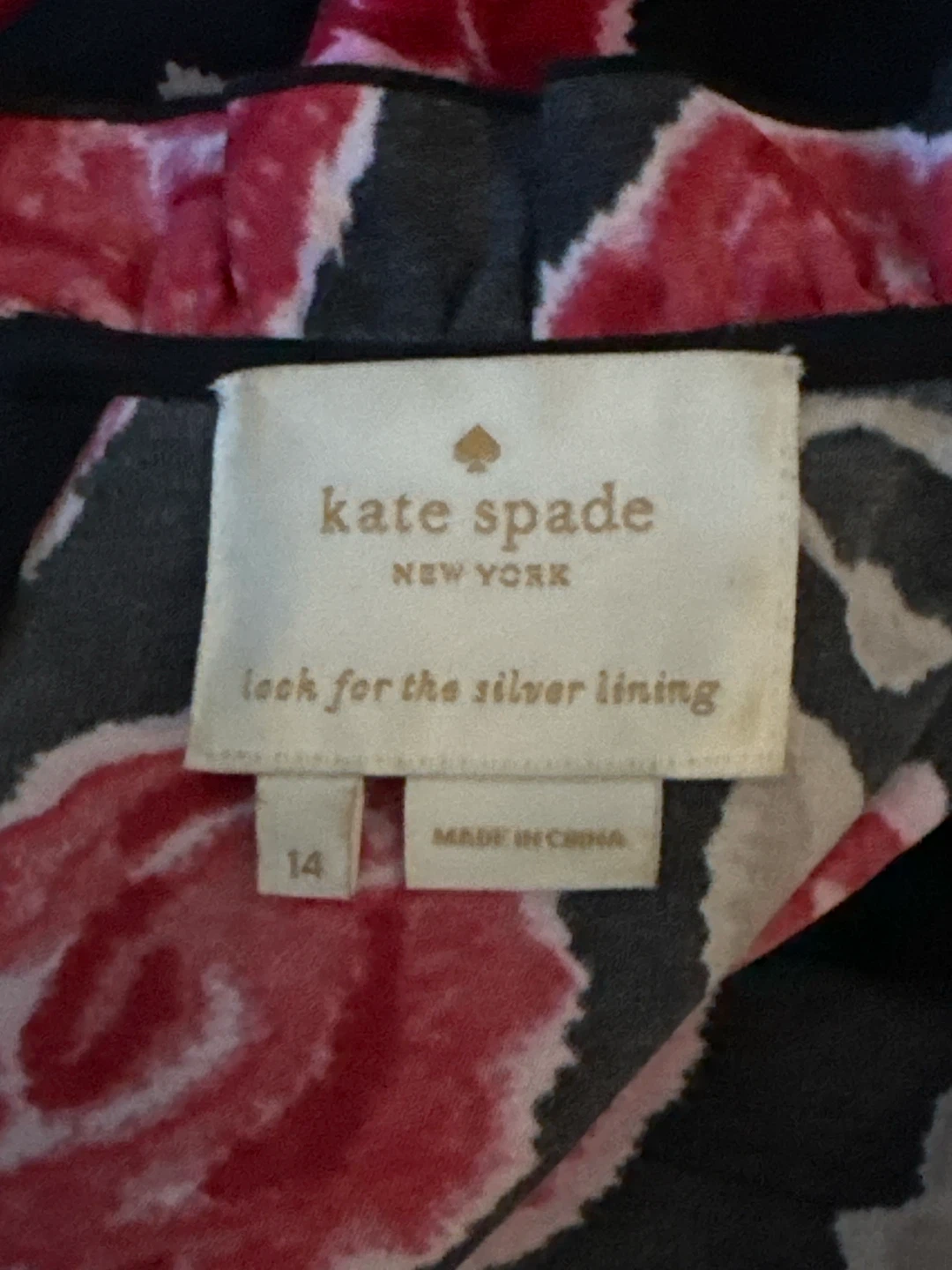 Kate Spade size 14 Black floral dress with red roses - photo 2
